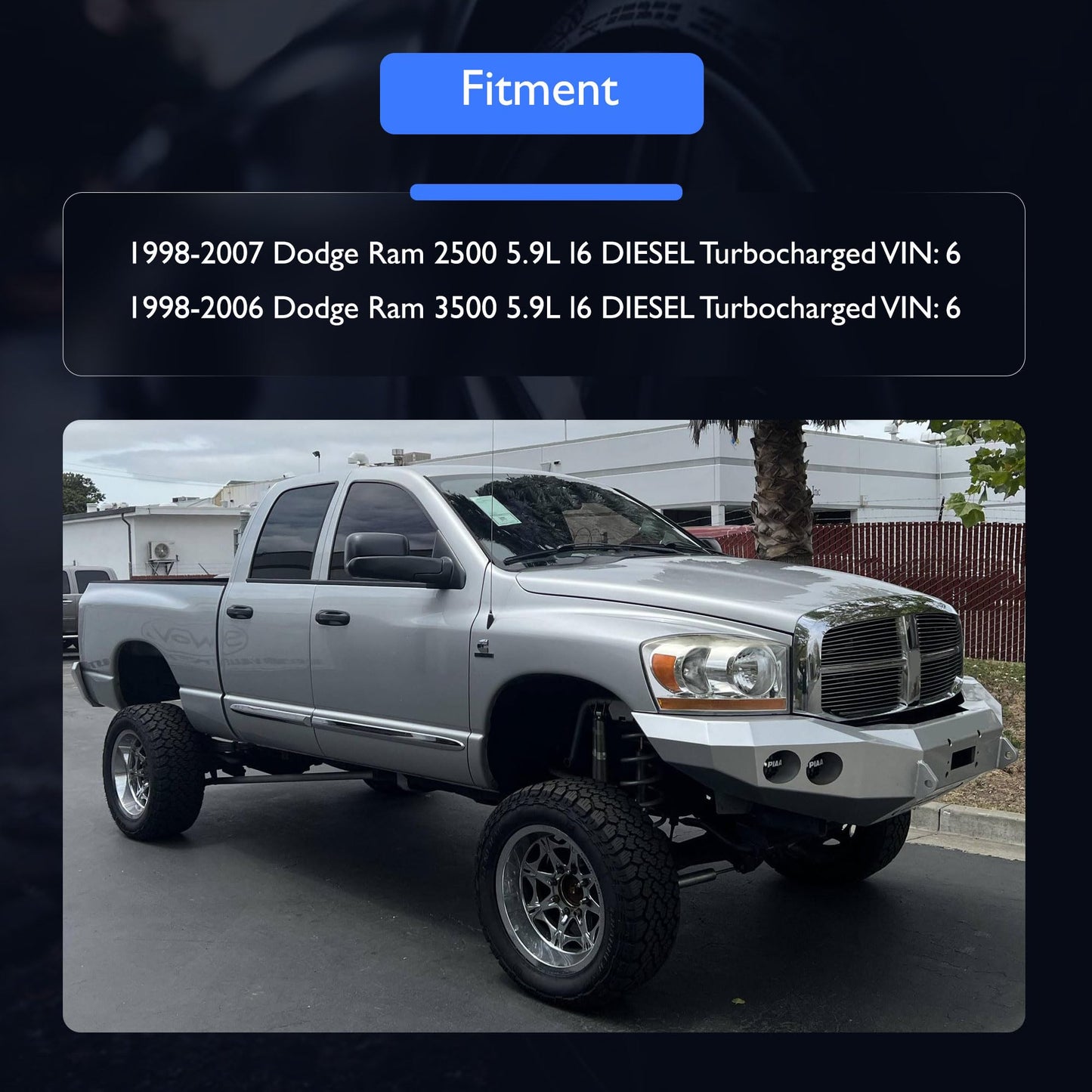 HiSport Throttle Position Sensor 53031576 53031576AD 3970085 Compatible with Dodge Ram 2500 3500 1998.5-2004 5.9L Cummins Diesel