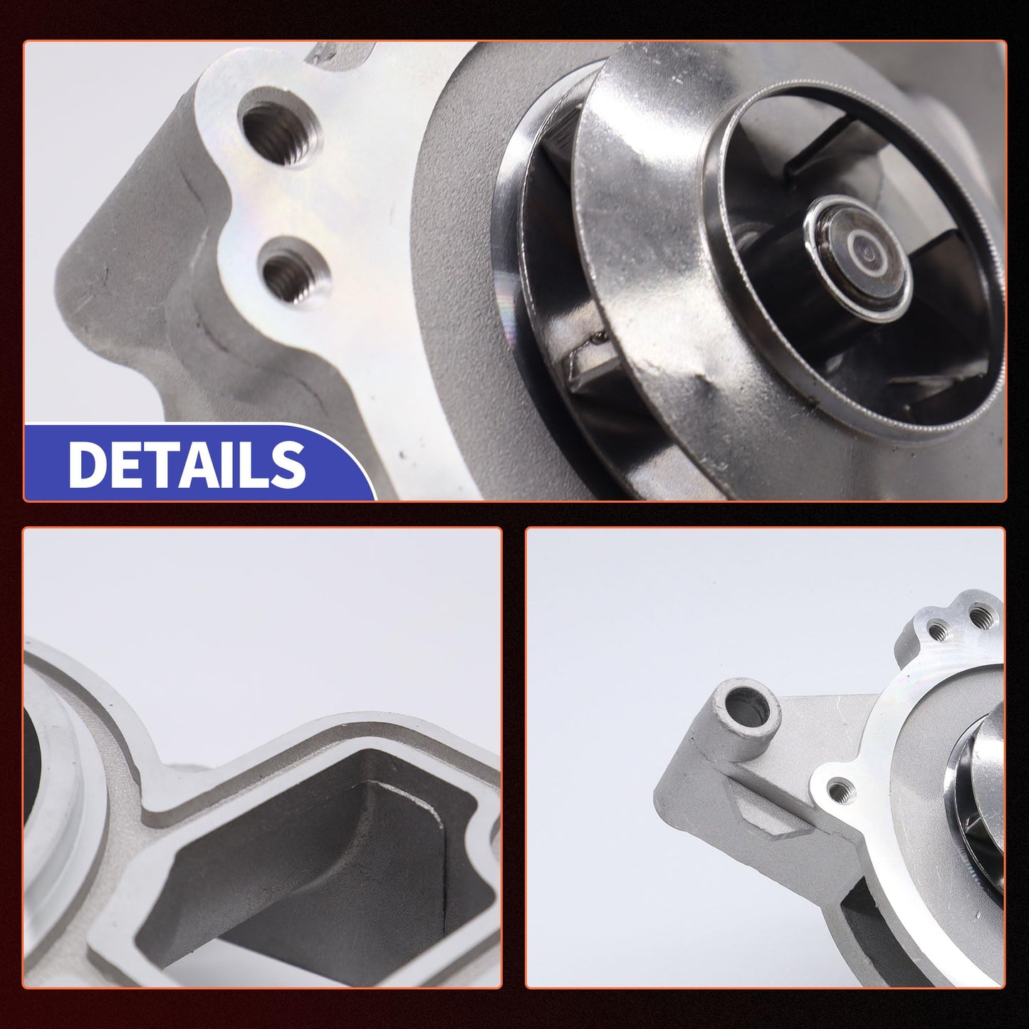 HiSport Engine Water Pump AW5092 252-821 89036356 Replacement for Buick Chevy GMC Pontiac 2001-2017 Saab Saturn Allure LaCrosse Regal Malibu Cavalier Classic Cobalt Equinox Oldsmobile Alero