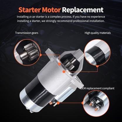 HiSport 1G023-63010 New Starter Motor 12V 8-Tooth - Compatible with Kubota Engines Compatible with Grasshopper 325d 0.9 2012 / 722d 0.9 2012 / 722d Mowers - Replace 19107