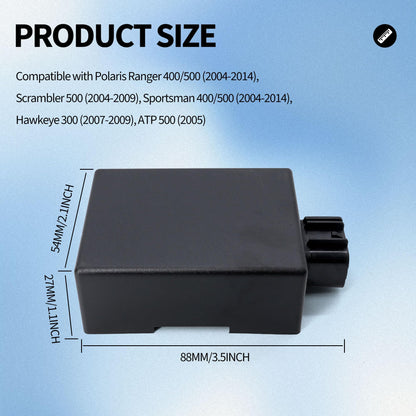 HiSport CDI Module Box - Compatible with Polaris Hawkeye 300 400, Ranger 400 425 500, Scrambler 500, ATP 500, Sportsman 400 500, Replaces 3089238 3090232