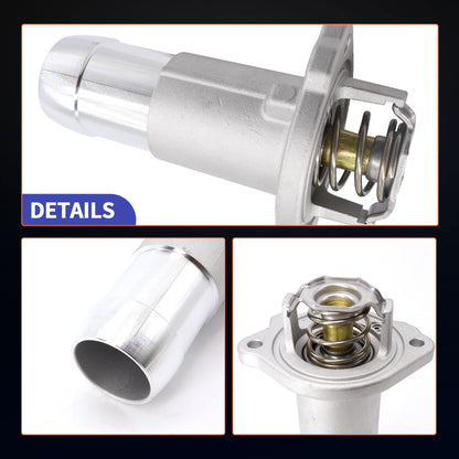 HiSport Engine Coolant Thermostat Housing Assembly - Compatible With Chevy Colorado GMC Canyon Hummer H3 H3T Isuzu I-280 I-290 I-350 I-370 Replace 15-11073