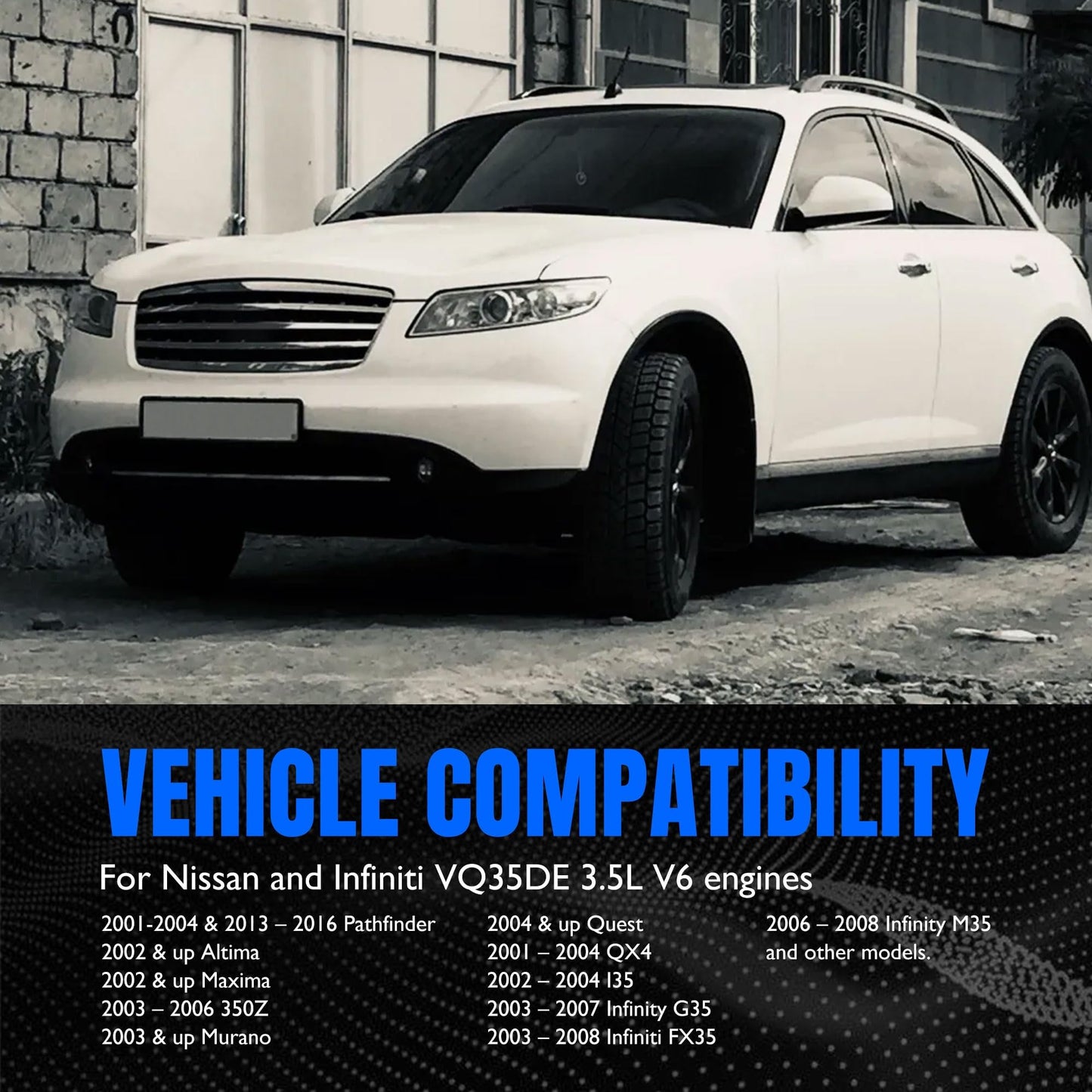 HiSport 23731-5M010 2PCS Camshaft Position Sensor Connector Compatible with Nissan and Infiniti VQ35DE 3.5L V6 Engines,Pathfinder,Altima,Maxima,Murano,Quest,QX4,I35,Infinity G35 FX35 M35