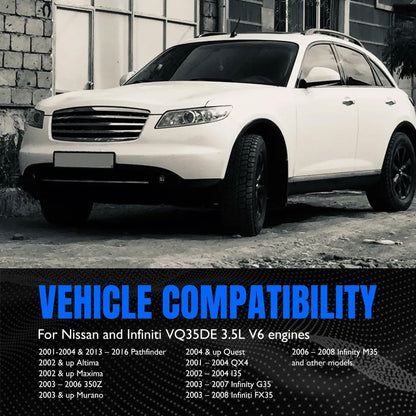 HiSport 23731-5M010 2PCS Camshaft Position Sensor Connector Compatible with Nissan and Infiniti VQ35DE 3.5L V6 Engines,Pathfinder,Altima,Maxima,Murano,Quest,QX4,I35,Infinity G35 FX35 M35