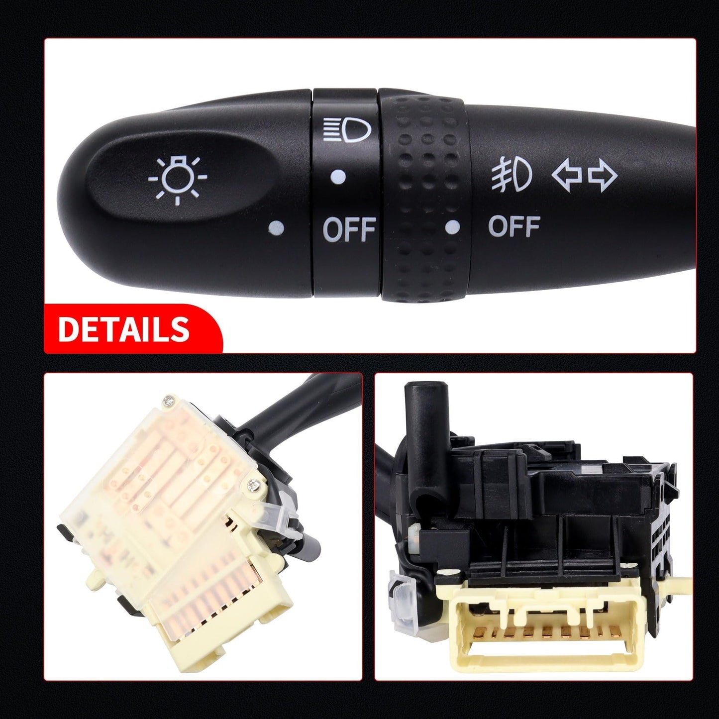 HiSport 84140-02200 Turn Signal Light Switch Column Multifunction Switch Assembly Compatible with Pontiac Vibe 2003-2008 Toyota Corolla 2003-2008 Matrix 2003-2008 Replace 88969650