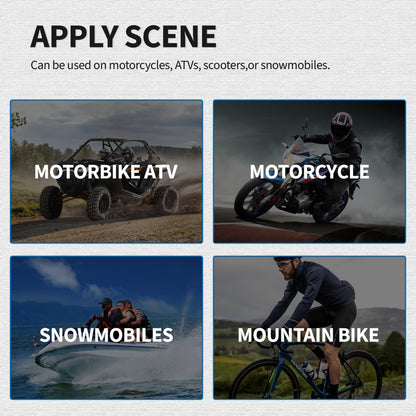 HiSport Aluminum 7/8" Motorcycle Handlebar Control Horn Start/Stop On/Off Switch Button Momentary Action with Two Bullet Connectors Black Button 12V