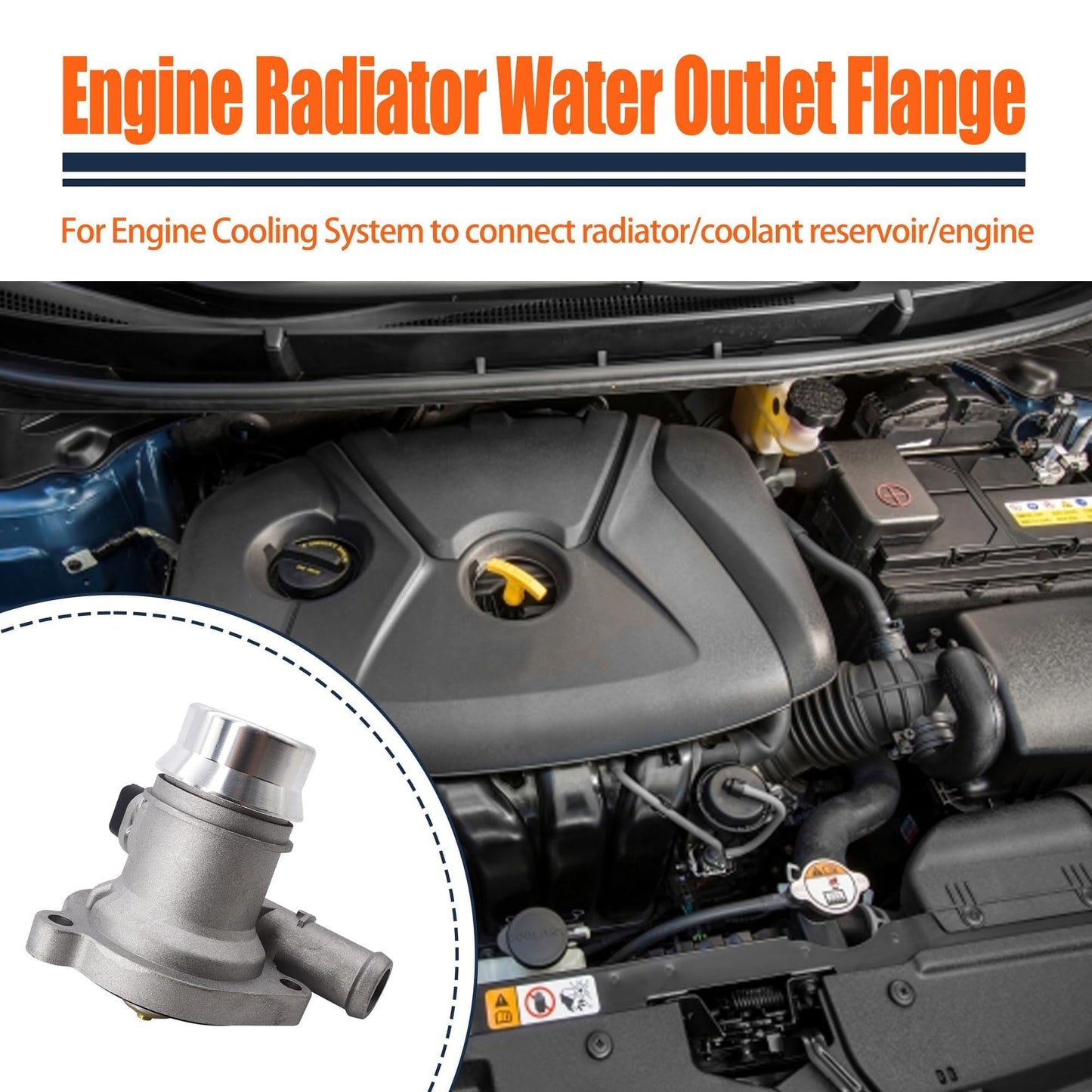 Hisport 25200455 Upgrade Aluminium Engine Coolant Thermostat Housing Assembly - Compatible with Chevy Cruze 2011-2015 Sonic 2012-2020 Trax 2013-2021 Cruze Limited 2016 Buick Encore 2013-2021 1.4L