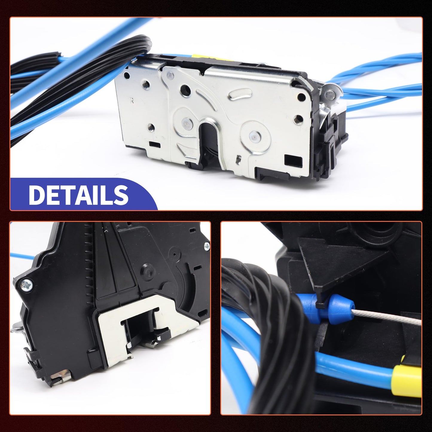 HiSport Sliding Door Latch Lock Actuator with Cables for Right Passenger Side Slide 68226180AF Compatible with Dodge RAM ProMaster Cargo Van 1500 2500 3500 2019-2025