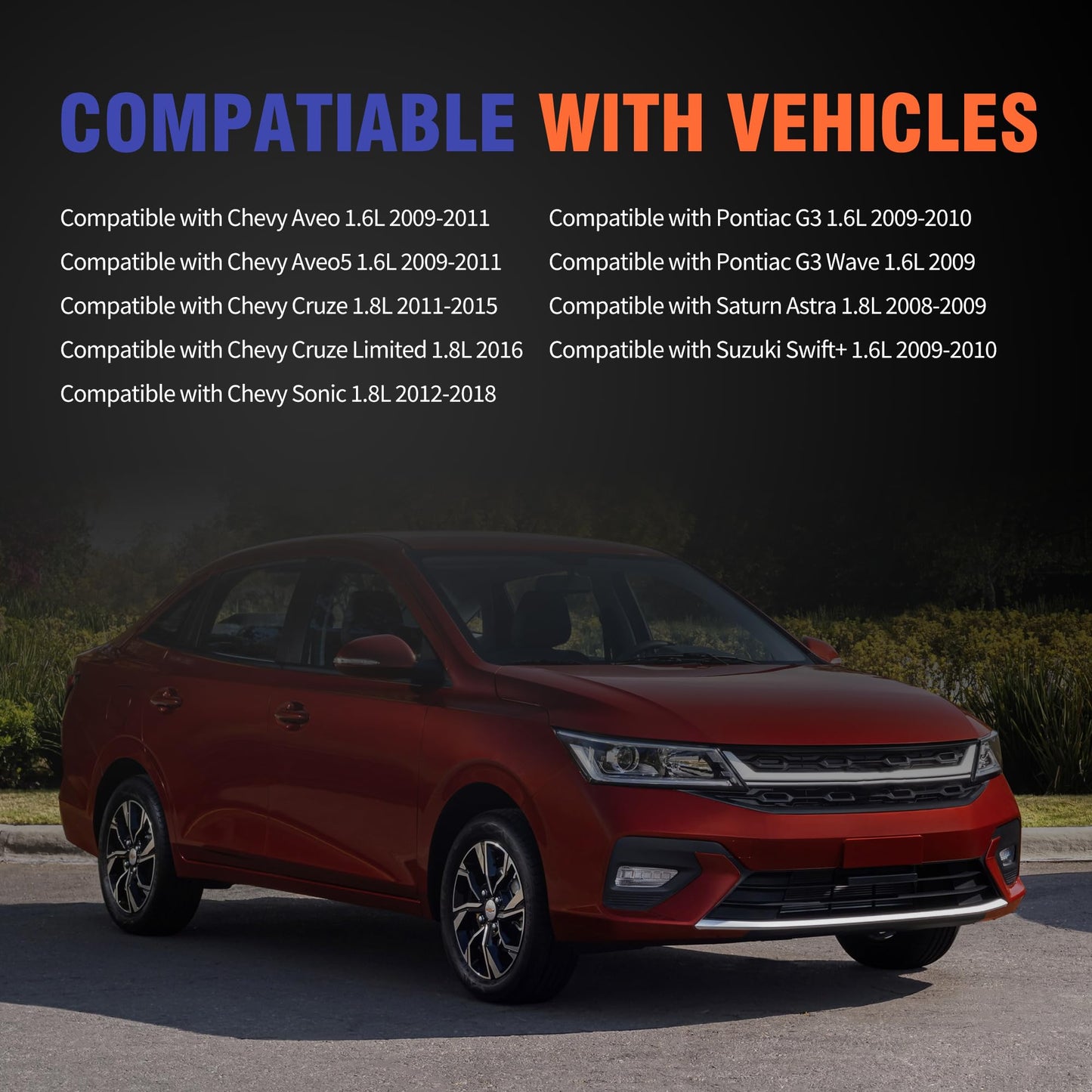 HiSport VS50779R Engine Valve Cover Gasket - Compatible with Chevy Aveo Aveo5 Cruze Limited Sonic Pontiac G3 Wave Saturn Astra Suzuki Swift+ 2008-2018 1.6L 1.8L