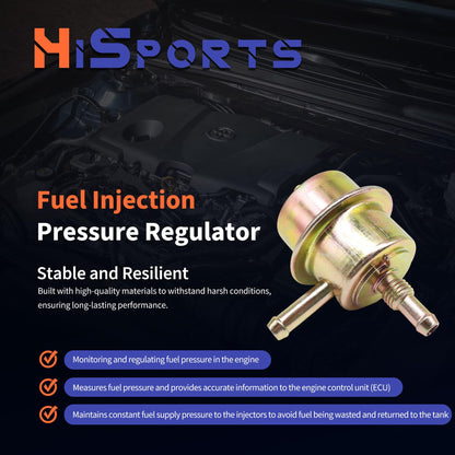 HiSport Fuel Injection Pressure Regulator PR4052 Replacement for Volkswagen Transporter Beetle Vanagon for Porsche 911 912 914 for Jaguar XJ12 XJS, 2.5 Bar