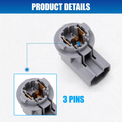 HiSport 2PCS 81275-12501 Tail Lamp Light Taillight Bulb Socket Sockets Compatible with Toyota RAV4 2013 2014 2015 2016 2.5L Replacement for OEM 8127512501