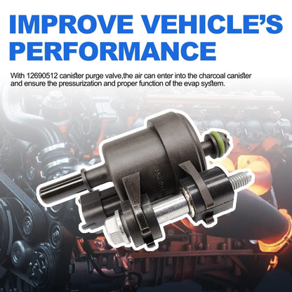 HiSport 12690512 Vapor Canister Purge Valve Solenoid - Compatible with Chevrolet Colorado Equinox Impala Traverse Buick LaCrosse Enclave Cadillac SRX XTS GMC Terrain Acadia Canyon