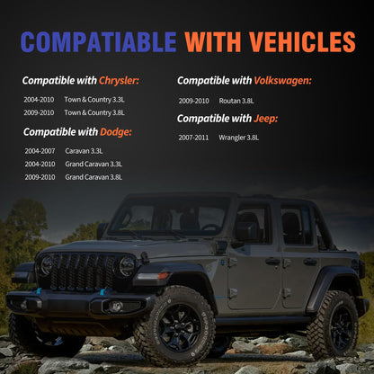 HiSport Engine Valve Cover Gasket Set - Compatible with Chrysler Town & Country Dodge Grand Caravan Jeep Wrangler Volkswagen Routan 3.3L 3.8L 2004-2011 - Replace VS50599R