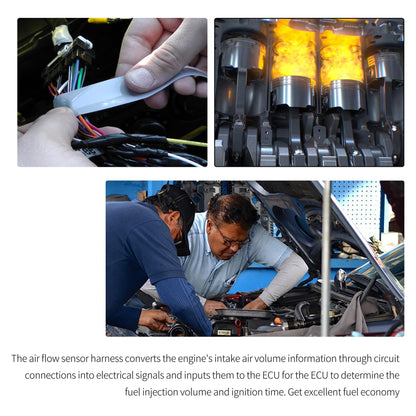 HiSport 74-50036 Mass Air Flow MAF Sensor Connector Compatible with Nissan 350Z 2003-2008, NV1500 2012-2014, Infiniti EX35 EX37 FX35 FX37 FX45 FX50 G25 G35 G37 JX35 QX50 QX56, Suzuki Equator 2009-2012