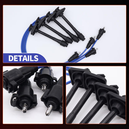 HiSport Ignition Spark Plug Wire Set Replacement for Toyota Camry Solara Rav4 2.2L 1997-2001 Replace RC-TE58 90919-22400