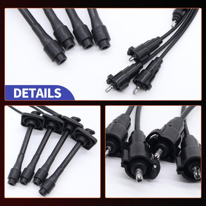 HiSport Spark Plug Wire Kit 90919-22386 Replacement for Toyota Camry 1997-2001,Solara 1999-2001 l4 2.2l,Rav4 1998-2000 Replace 90919-22386 90080-91110 90919-22400 175-6182 1756182