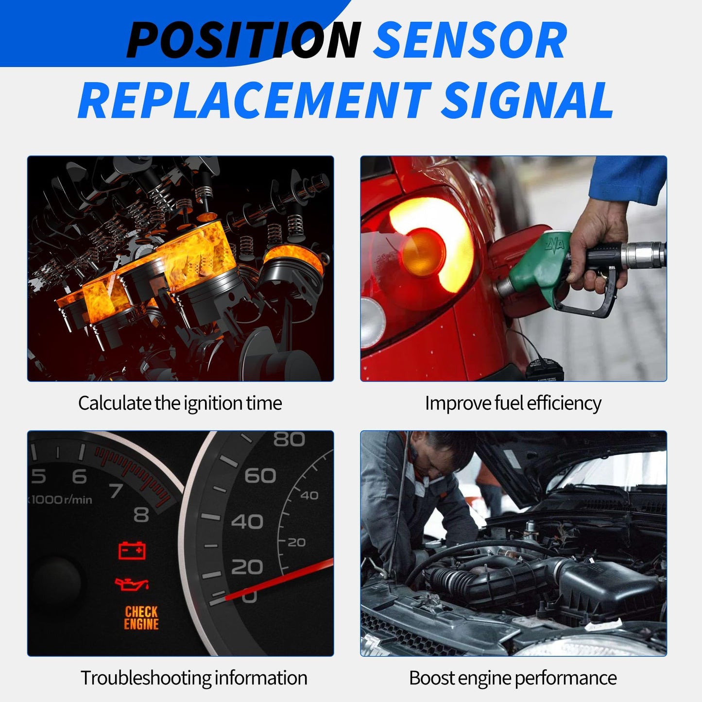HiSport Intake Air Temperature Sensor - Compatible with Dodge Ram Diesel 2500 3500 4500 2007 2008 2009 2010 2011 2012 2013 2014 2015 2016 2017, Cummins M11 ISC ISL ISM ISX Replaces 5WK96803 2897332