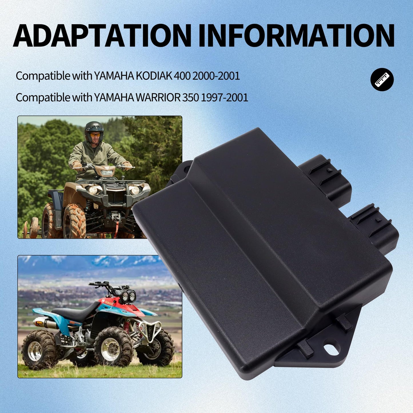 HiSport CDI Module Box - Compatible with Yamaha Kodiak 400 2000 2001 Warrior 350 1997 1998 1999 2000 2001 Replaces 3GD-85540-40-00