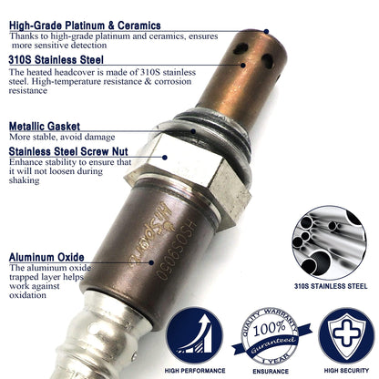 HiSport 2349050 4-Wire Fuel Ratio Oxygen O2 Sensor Compatible with Lexus ES350 2007, Toyota Avalon 2005-2007 Camry 2007 Tacoma 2005, 2006, 2007, 2008, 2009, 2010, 2011, 2012