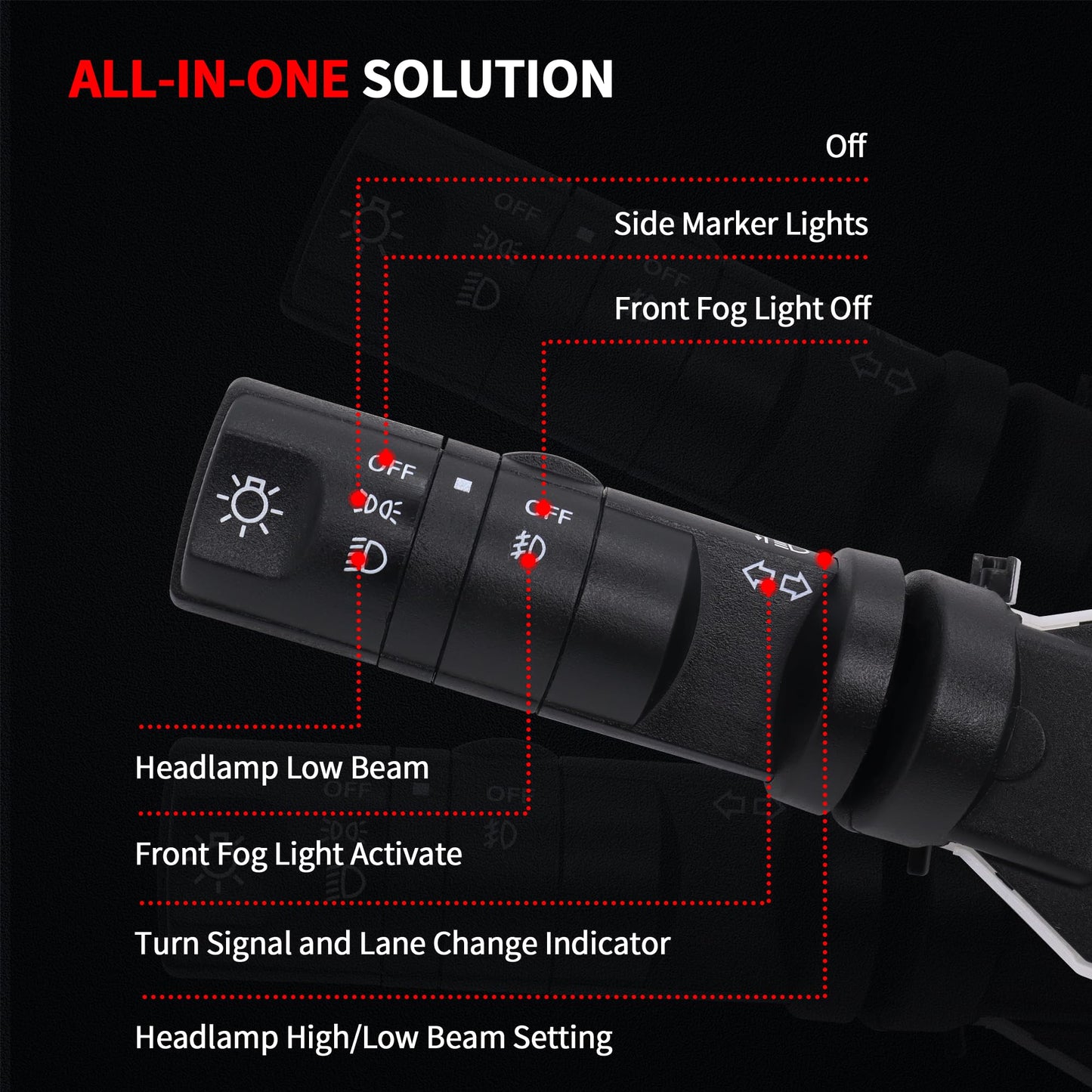 HiSport 25540-ET11E Headlight Signal Fog Light Switch Compatible with Nissan Frontier 2007-2015 Pathfinder 2008-2010 SENTRA 2008-2012 Xterra 2008-2015 Sentra 2008-2012 Turn Signal Fog Light Switch