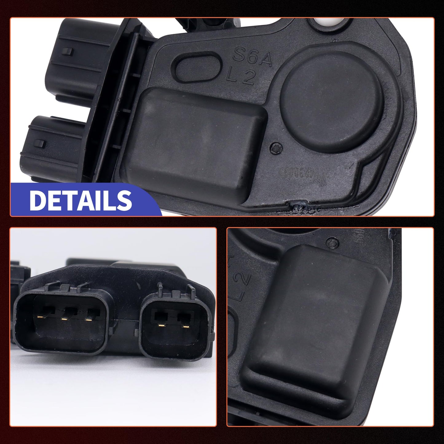 HiSport Door Lock Actuator Motor Front Left Driver Side 72155-S5P-A11 72155S5PA11 Compatible with Honda Accord Civic CR-V Element Odyssey Pilot, Replacement for Acura RSX