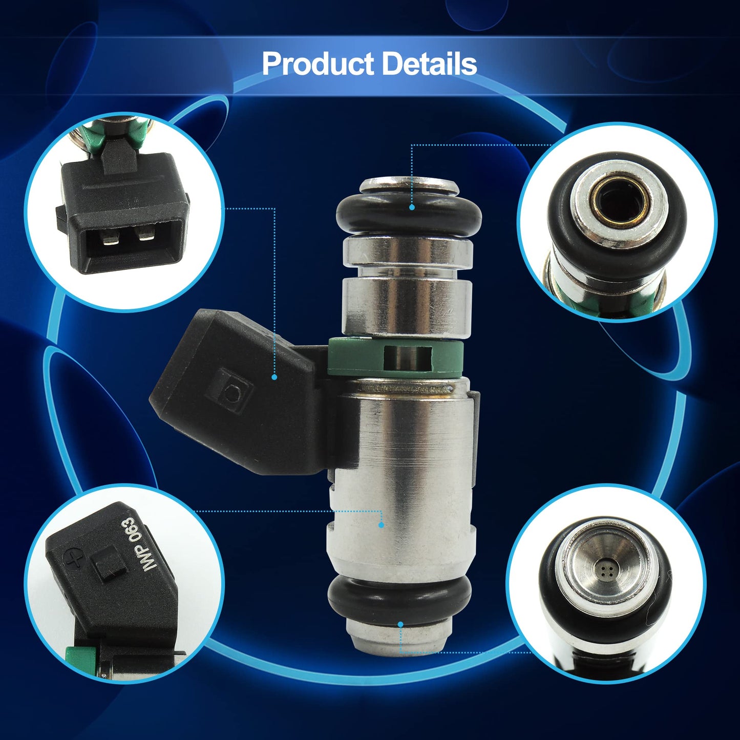 HiSport Fuel Injector IWP063 2 PCS - Compatible with Twin Power 5.6g/s Replaces 27665-01/A