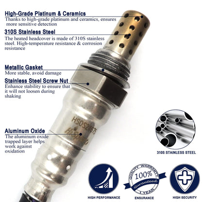 HiSport Oxygen Sensor 250-24675 Replacement - 4-Wire Direct Fit, Heated O2 Sensor Upstream and Downstream Located, Replaces 25024675 ST-24675 0035428218 56029084AA 7B0906262 1 Pack