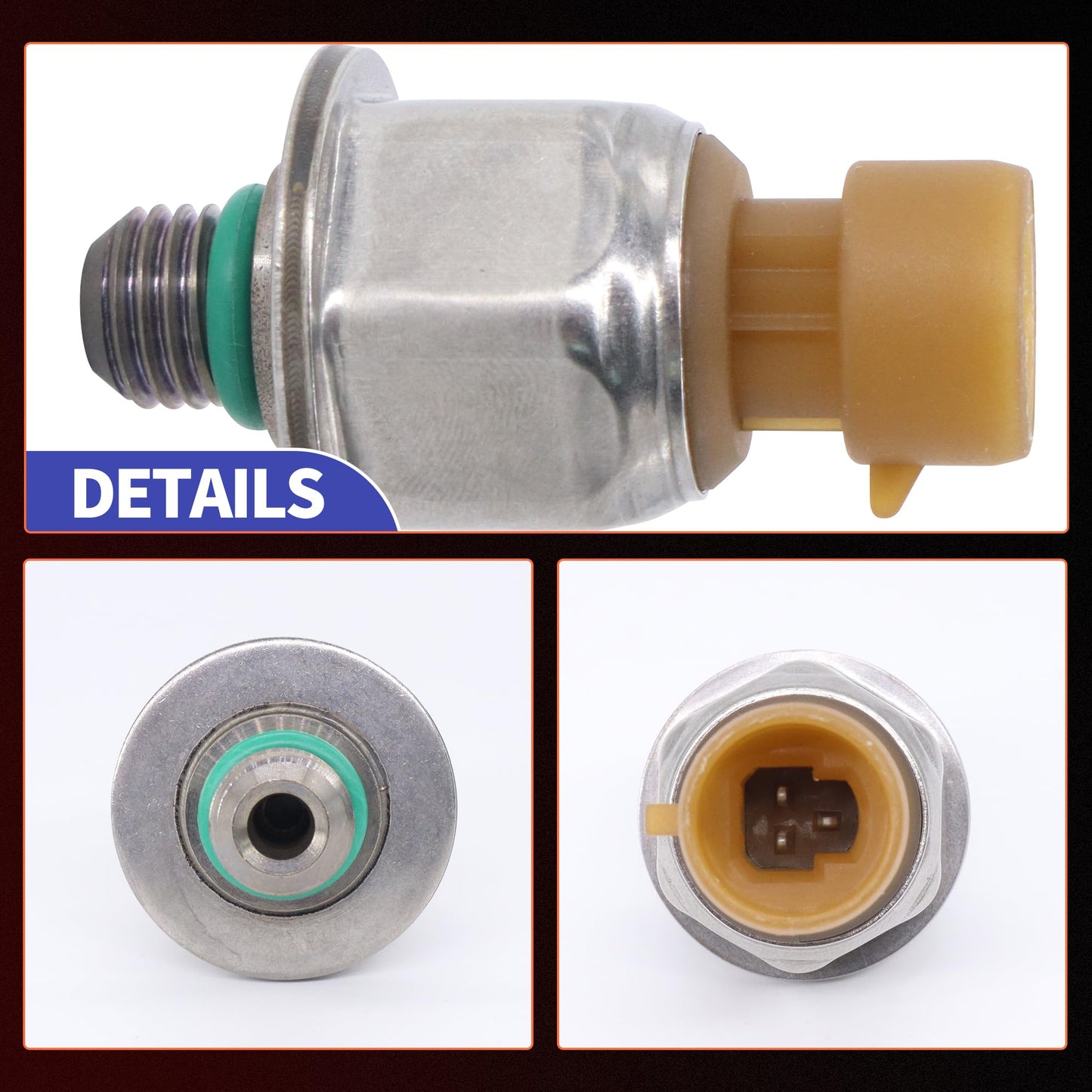 HiSport Injection Control Pressure Sensor 6.0L - Compatible with Ford E-350 E-450 Super Duty 2004-2010 F-250 F-350 F-450 Super Duty F-550 2003-2007 E-350 Club Wagon 2004-2005 - Replace 1845428C92