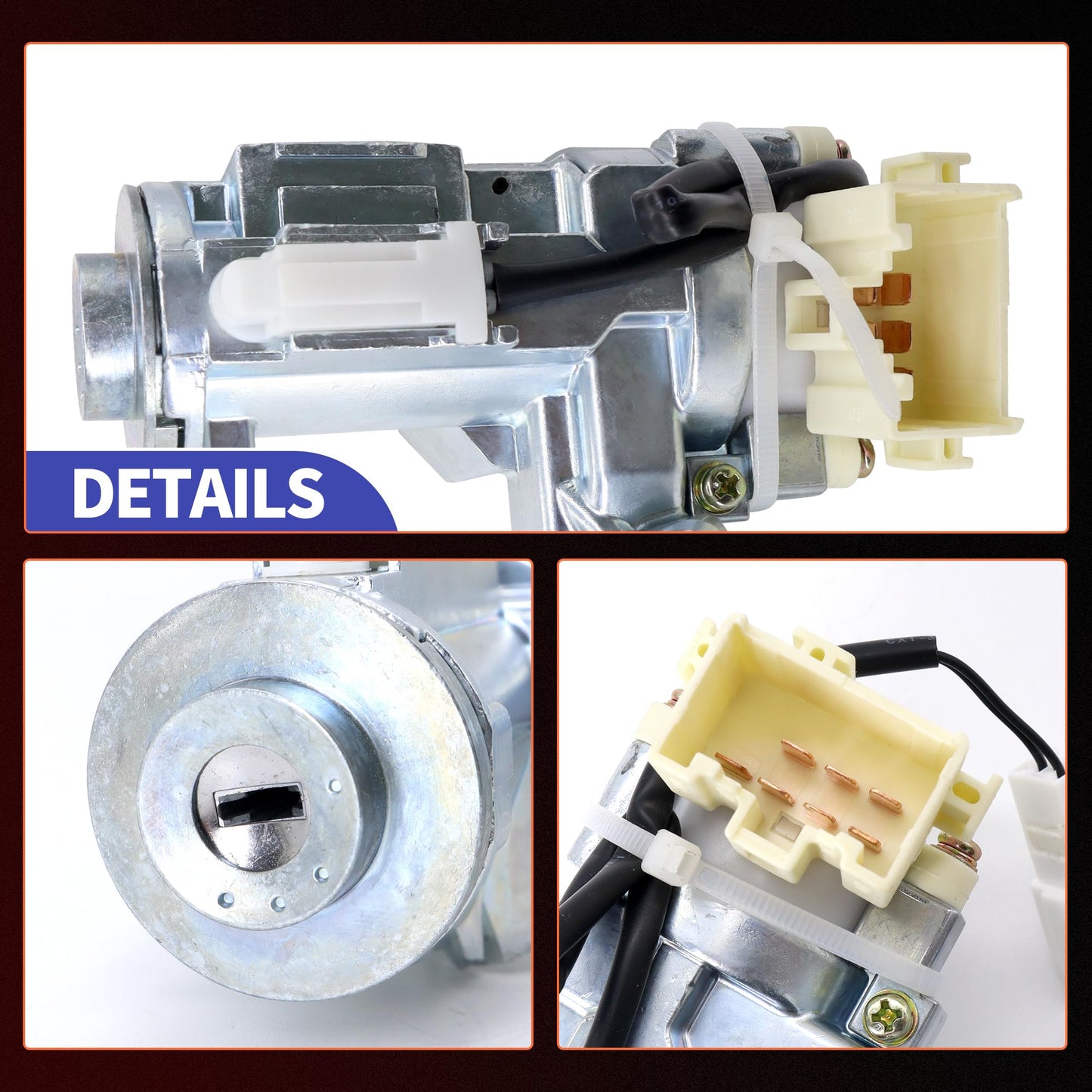 HiSport Ignition Lock Cylinder Switch W/Key 45020-06-4 45020064 Compatible with Toyota Camry 2002 2003 2004 2005 2006 No Chip