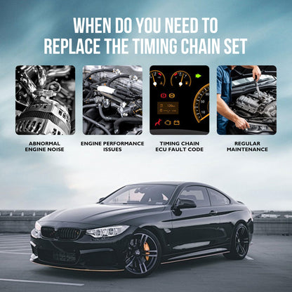 HiSport 24410-2E000 Engine Timing Chain Kit - Compatible with Kia Forte Forte5 2.0L l4 Compatible with Hyundai Kona Veloster Elantra 2.0L l4 Elantra 1.8L l4 2017-2022