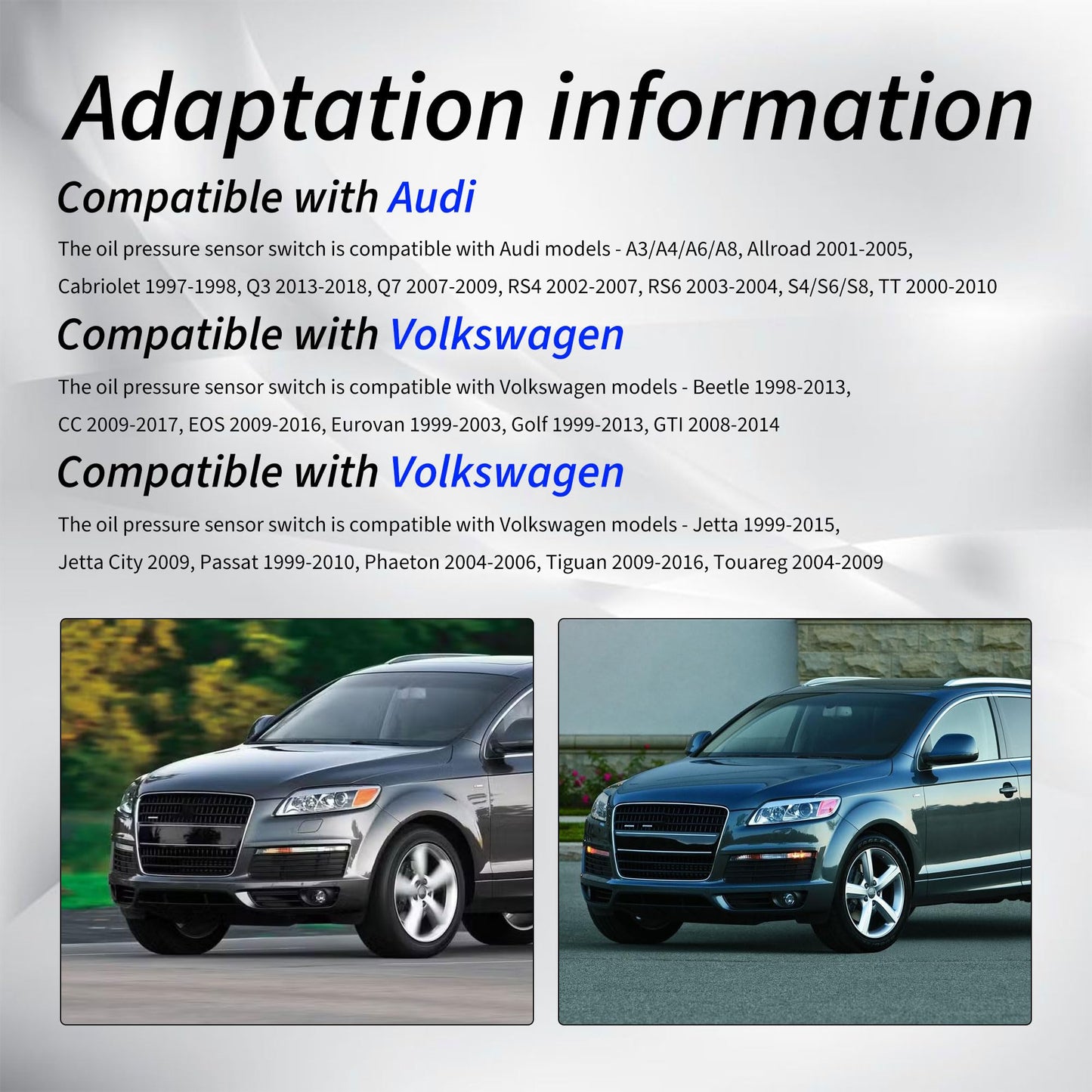 HiSport Oil Pressure Sensor Switch - Compatible with Audi A3 A4 A6 A8 Allroad Volkswagen Beetle CC EOS Eurovan Replaces 06A919081A