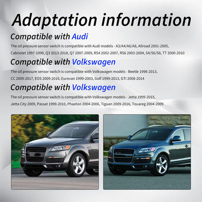 HiSport Oil Pressure Sensor Switch - Compatible with Audi A3 A4 A6 A8 Allroad Volkswagen Beetle CC EOS Eurovan Replaces 06A919081A