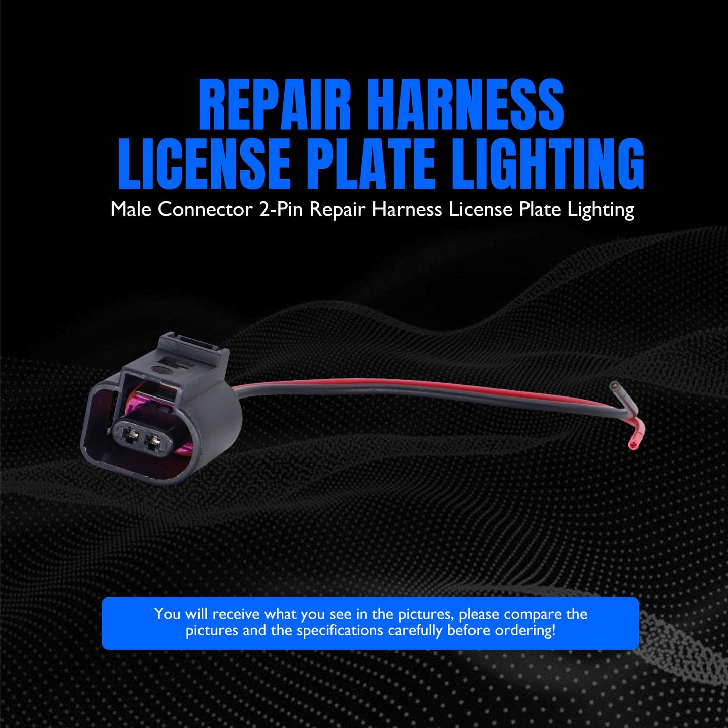 HiSport 2 Pin Temperature Sensor Wiring Harness Connector - Compatible with Auddi A4 A6 A8 Q5 Q7 Replace# 1J0973702