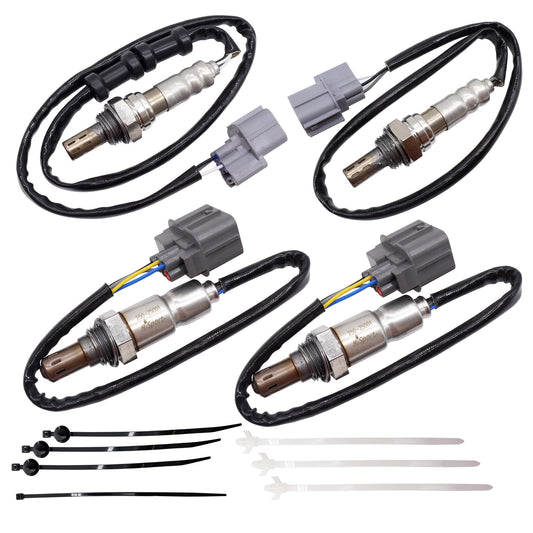 HiSport 4PCS O2 Oxygen Sensor - Compatible with Acura MDX RL TL Honda Accord Odyssey Pilot Ridgeline Upstream Downstream Replace 25024346 25024391 25025001
