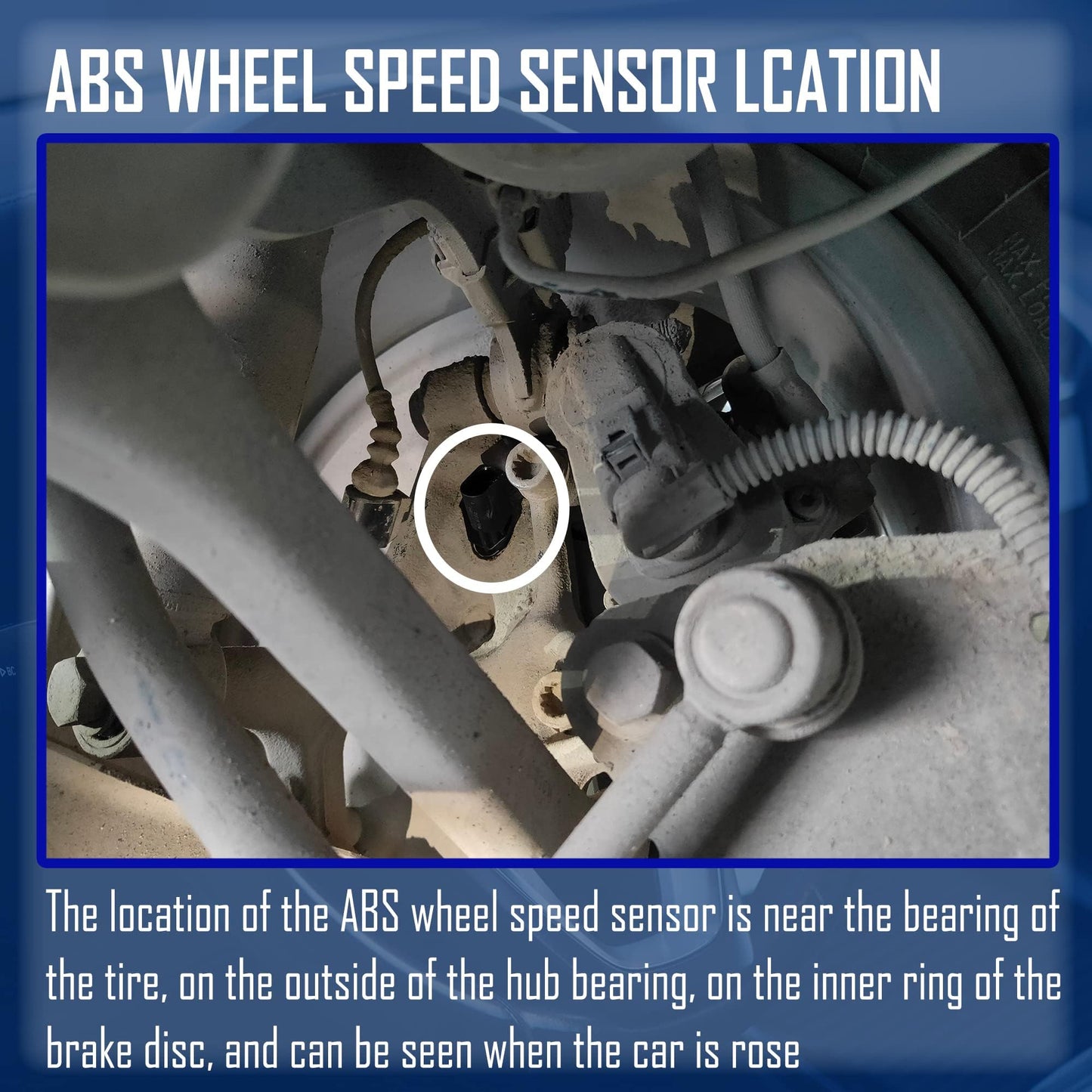 HiSport ALS2637 ABS Wheel Speed Sensor - Anti-Lock Braking System Rear Left Location, Compatible with Chevrolet Impala 2014, 2015, 2016, 2017, 2018, 2019, 2020 Malibu Limited 2013, 2014, 2015, 2016