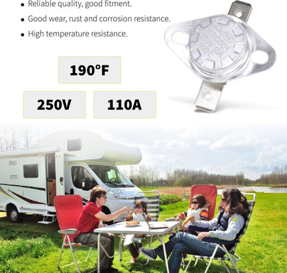 HiSport 37022 Furnace Thermostats Limit Switch 2PCS - Compatible with Atwood Hydroflame RV Furnaces 8516-III 8516-IV 8520-III 8520-IV 8525-III 8525-IV 8531-III 8531-IV 8535-III 190¨H