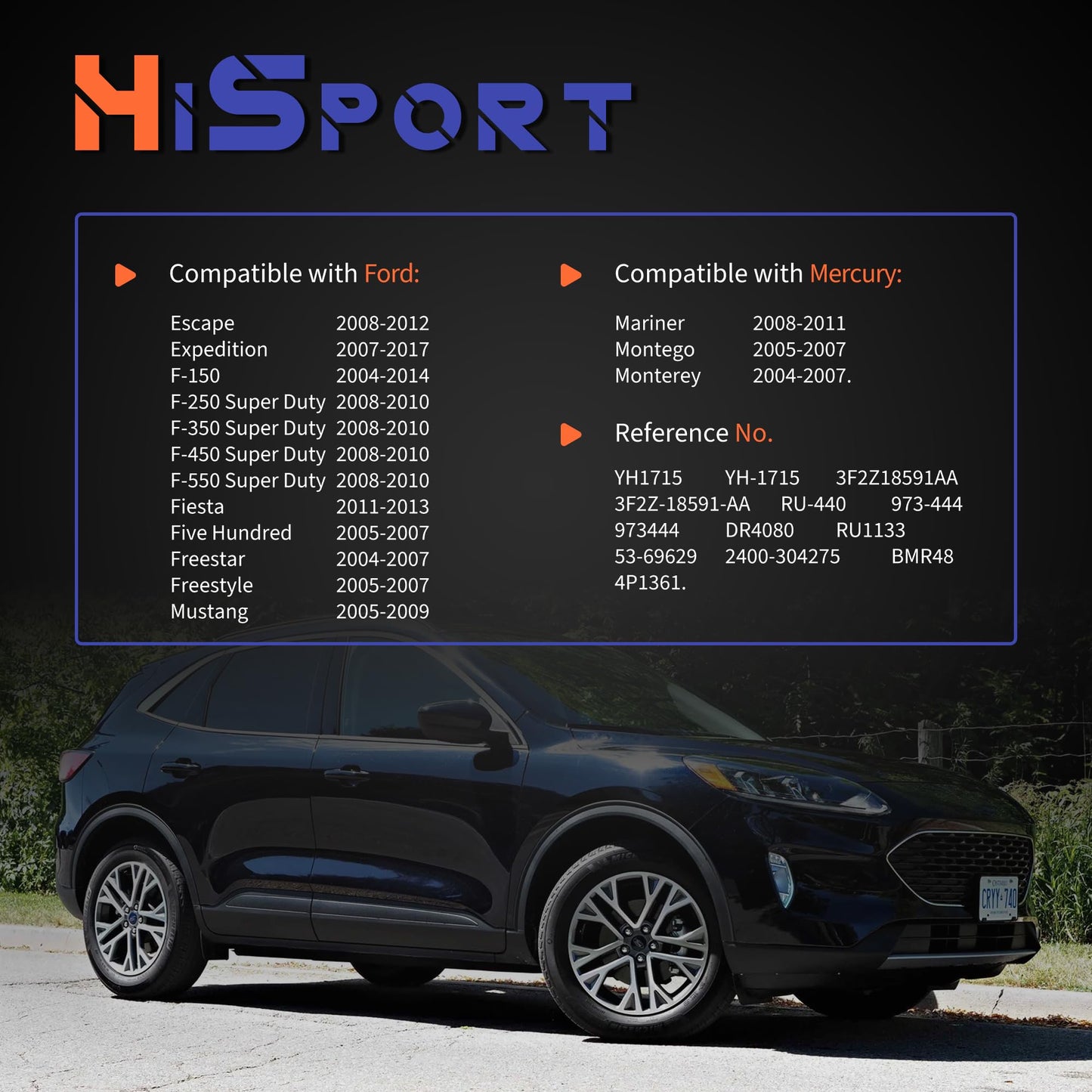 HiSport HVAC Fan Blower Motor Resistor Compatible with Ford Escape Expedition F150 F250 F350 F450 F550 & Lincoln Mark LT& Mercury Mariner Montego Monterey Replaces 3F2Z-18591-AA YH-1715