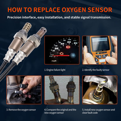 HiSport 15716 15717 O2 Oxygen Sensor Upstream Downstream - Compatible with Ford Aerostar Bronco Lincoln Aviator Blackwood Replaces 2344401 234-4046