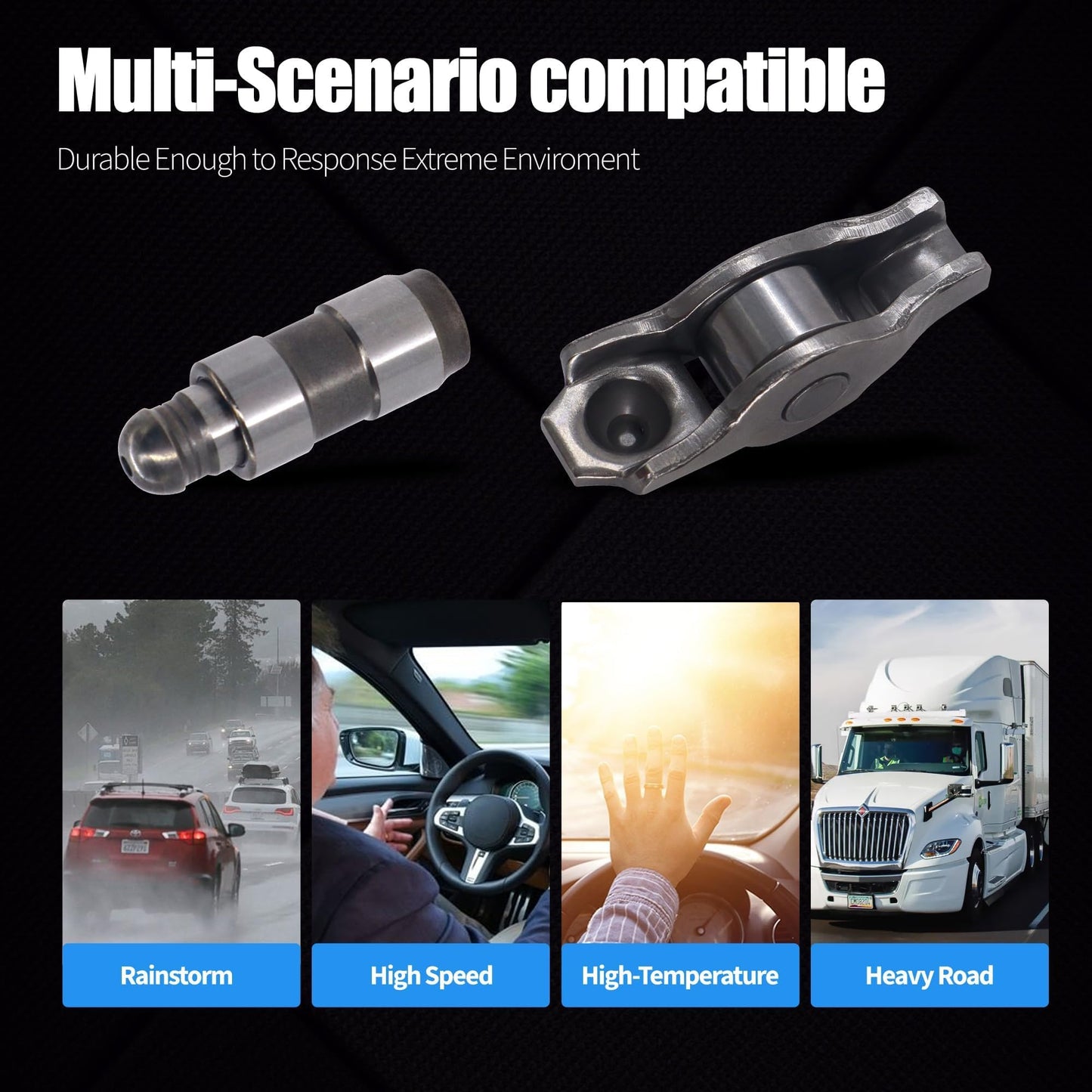 HiSport Rocker Arm and Lifter Kit 5184332AA 12PCS - Compatible with Chrysler 200 300 Dodge Ram 1500 Promaster Challenger Charger Journey Avenger Jeep Grand Cherokee Wrangler 2011-2020 3.6L