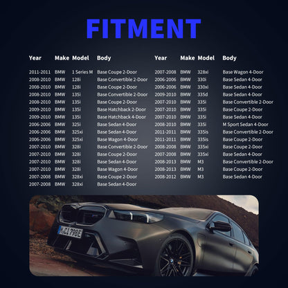 HiSport Front and Rear Brake Pad Wear Sensor 34356789440 + 34356789445 Compatible with BMW E81 E87 E82 E88 E90 E91 E92 E93 (2 Sets/2 PCS)