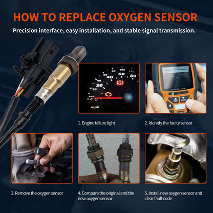 HiSport 25025005 O2 Oxygen Sensor Upstream - Compatible with Infiniti FX35 G35 M35 M45 Compatible with Nissan 350Z Altima Sentra Compatible with Volvo C70 S70 V70 1999 2003-2008