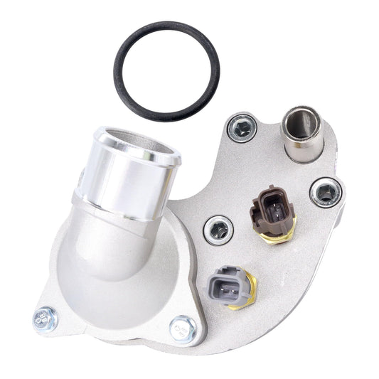 HiSport Aluminum Thermostat Housing Assembly SK121093 4L5E8A586AB Compatible with Ford Explorer 2000-01, Explorer Sport Trac 01-05, Ranger 01-11& Mazda B4000 01-08 & Mercury Mountaineer 00-01