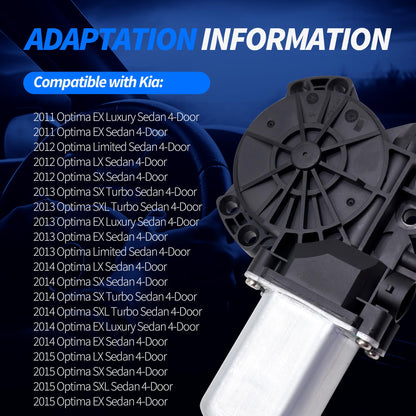 HiSport 824602T000 Front Right Passenger Side Power Window Lift Motor Compatible with Kia Optima 2011-2015