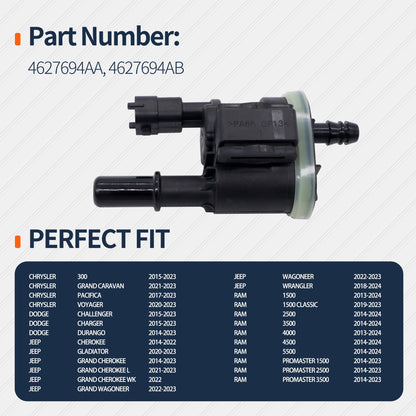 Hisport 911-410 Vapor Canister Purge Valve - Compatible with CHRYSLER DODGE JEEP RAM - Replaces 4627694AA 4627694AB