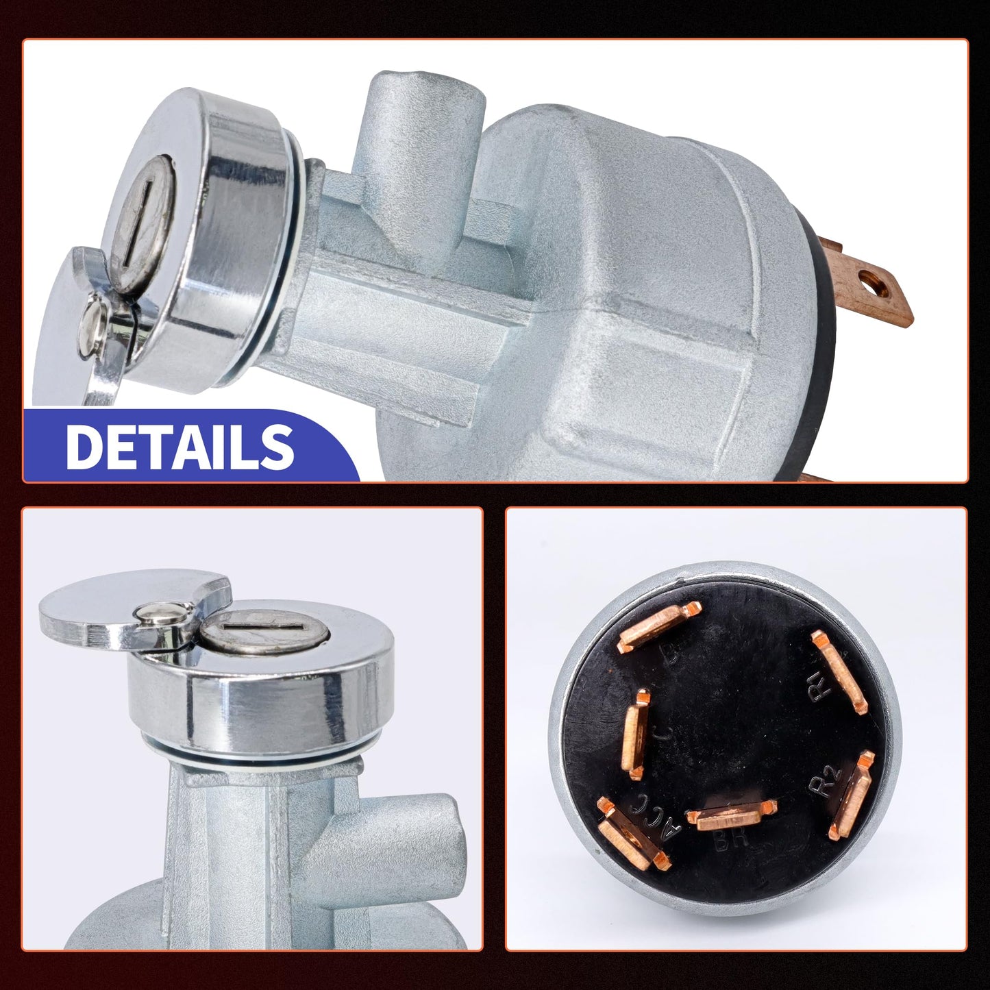 HiSport Ignition Starter Switch Compatible with Caterpiller CAT 307 311 311C 312 312BL 313B 314C 315 315BL 317 317BLN 318B 320 320L 320N 321C 325C Excavator, Replace 5P8500 7Y3918 7Y-3918