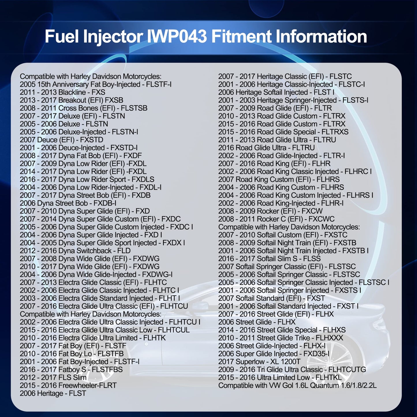HiSport Racing Fuel Injector IWP043 Replacement for Ducati Monster 696 SS800 M620 Weber Marelli Motorcycle (pack of 2)