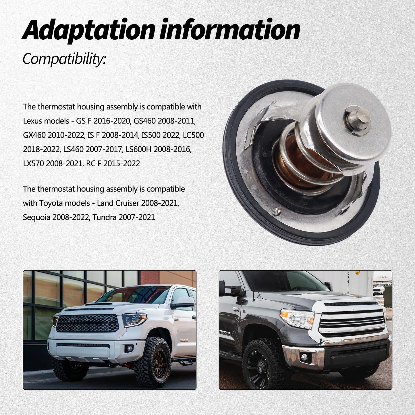 HiSport Thermostat Housing Assembly - Compatible with Toyota Yaris Tacoma 4Runner Lexus GS300 GS400 GS430 Scion xA xB Replaces ?90916-03093