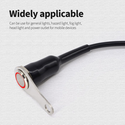 HiSport Universal Stainless Steel LED Motorcycle Switch ON-Off Handlebar Adjustable Mount Waterproof Switches Button DC 12V Fog Light (Red)