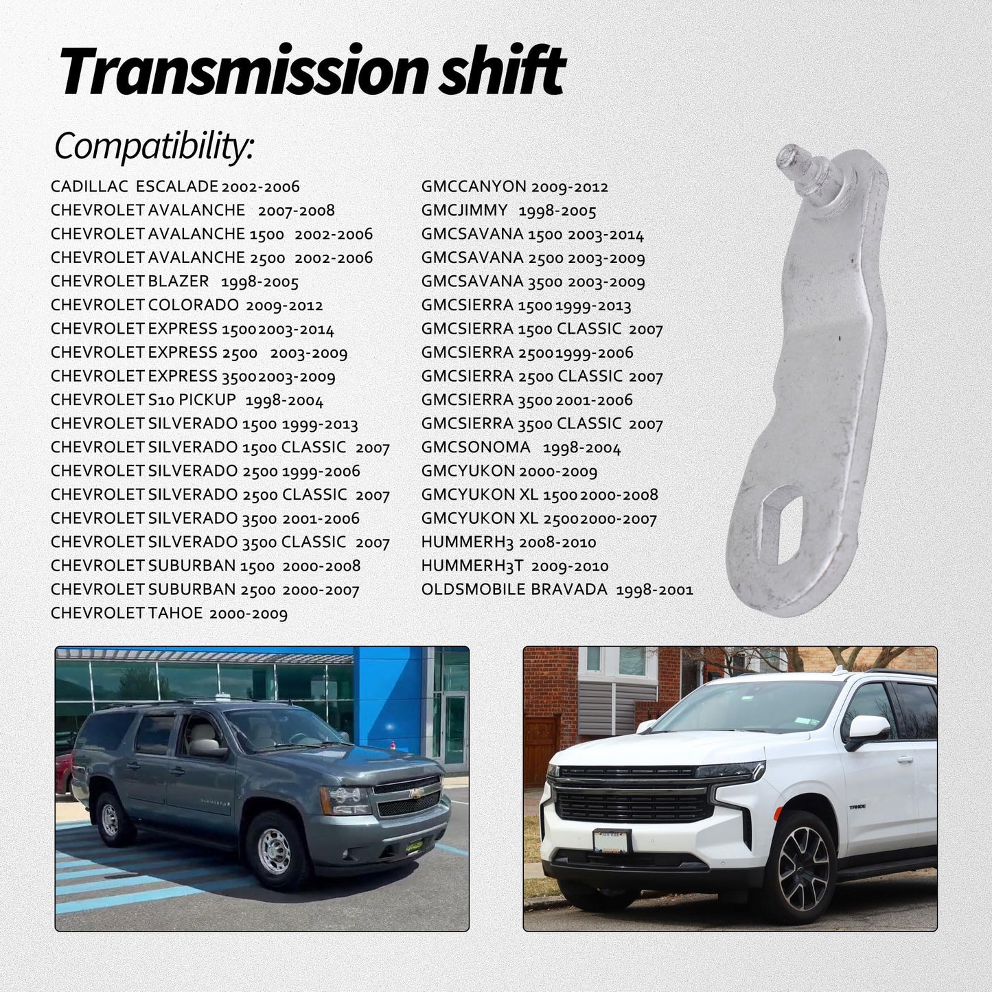 HiSport Automatic Transmission Shift Lever - Compatible with Cadillac Escalade Chevrolet Avalanche Blazer Colorado Express S10 Silverado Suburban Tahoe GMC Canyon 15251895