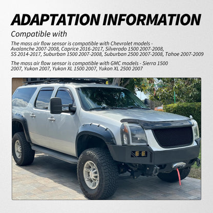 HiSport MAF Mass Air Flow Sensor - Compatible with Chevrolet GMC Replaces 2451149 7410146 15900023
