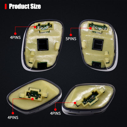 HiSport Steering Wheel Control Switch Button - Compatible with Chevy GMC Cadillac Silverado Tahoe Suburban Sierra Avalanche Yukon Envoy Escalade Replace 21997738, 21997739, 1999442, 1999443